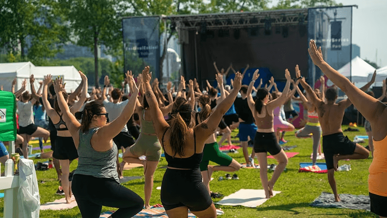 Yoga in Trillium Park